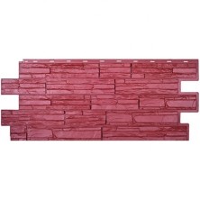 Фасадные панели T-SIDING, Коллекция "Альпийская скала", Красный (одноцветный)